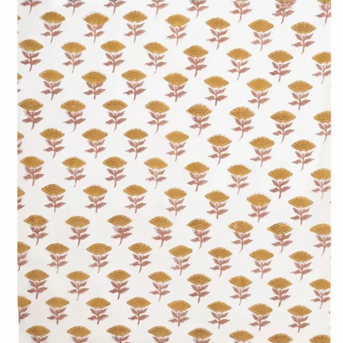 A La Bandana Blockprint Mustard Flower