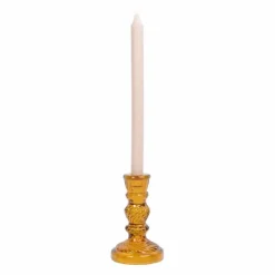 A La Kandelaar Antique Glass Mustard