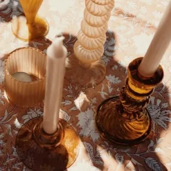 A La Kandelaar Antique Glass Mustard