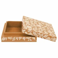 A La Opbergdoos Vierkant Floral Mud