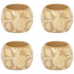 A La Servetringen Floral Beige (4St)