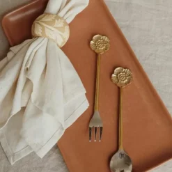 A La Servetringen Floral Beige (4St)