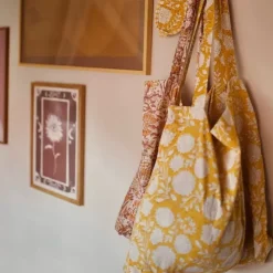 A La Tas Blockprint Mustard