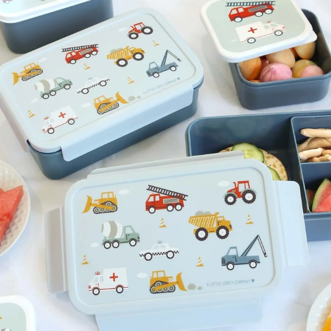 A Little Lovely Company Bento Lunchbox Voertuigen
