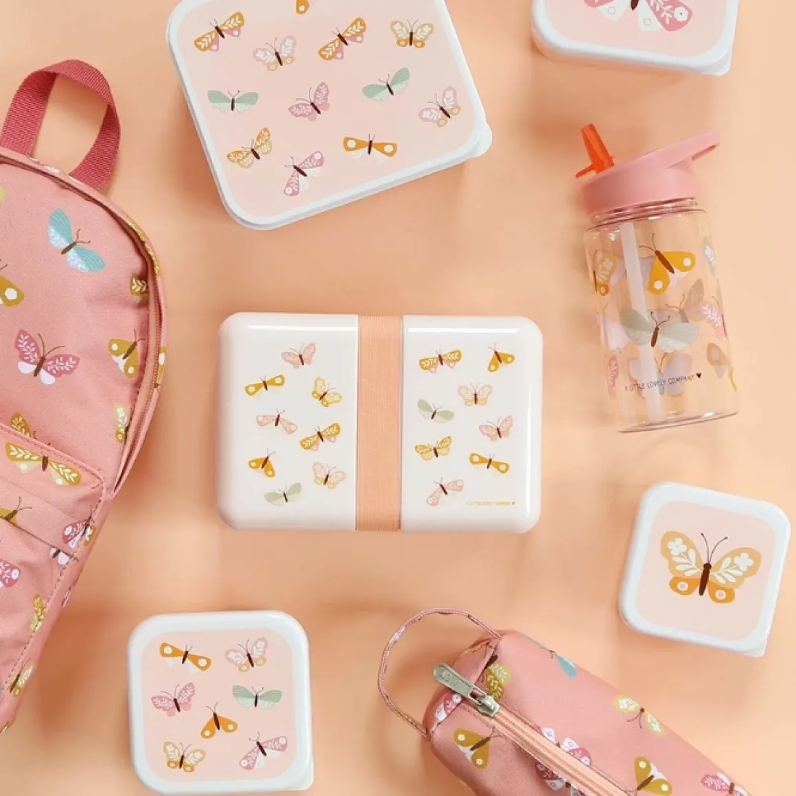 A Little Lovely Company Drinkfles Butterflies