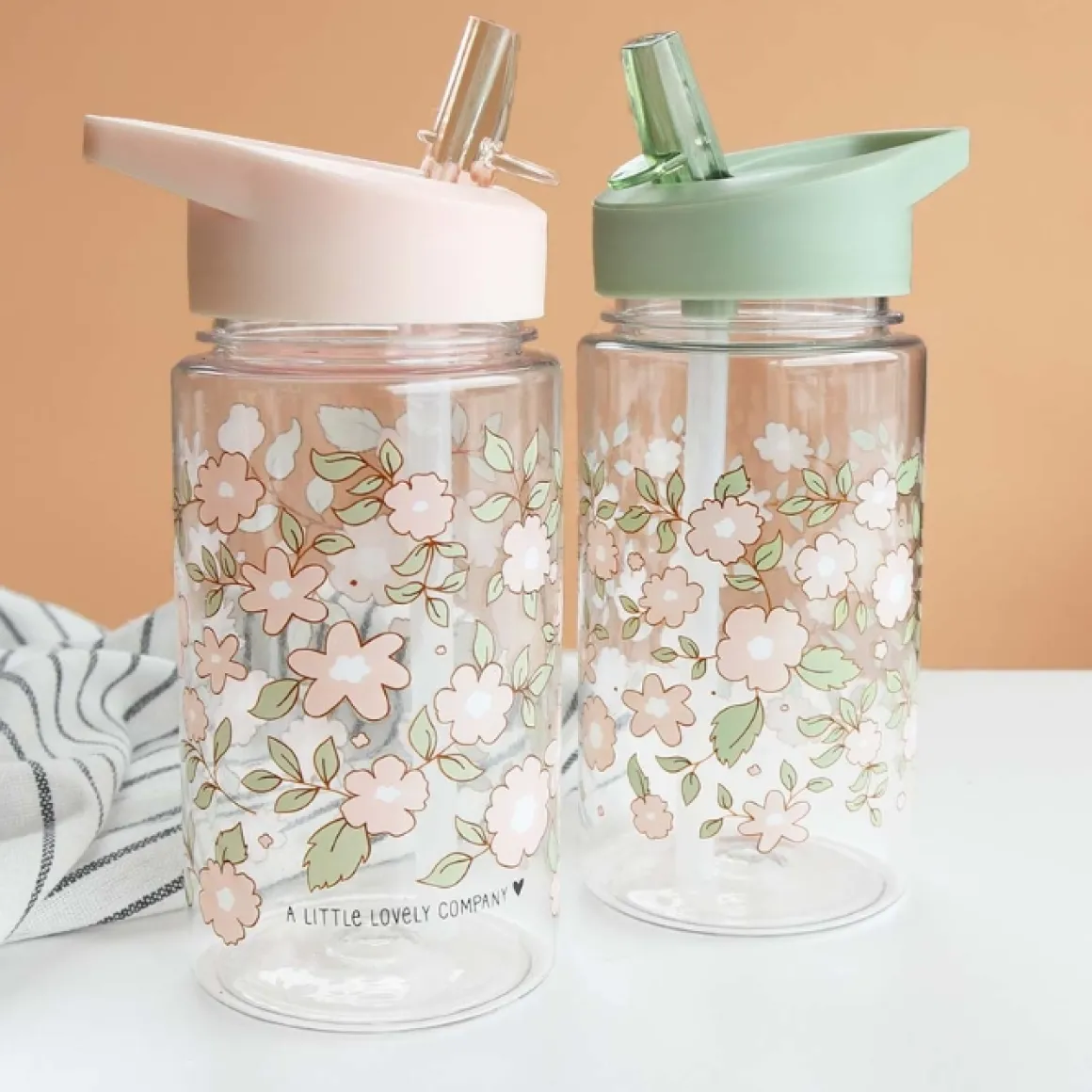 A Little Lovely Company Drinkfles Blossoms Pink