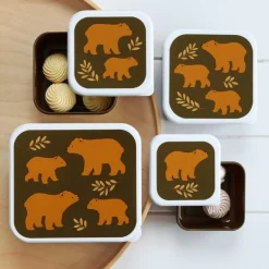 A Little Lovely Company Lunchbox & Snackbox Bears