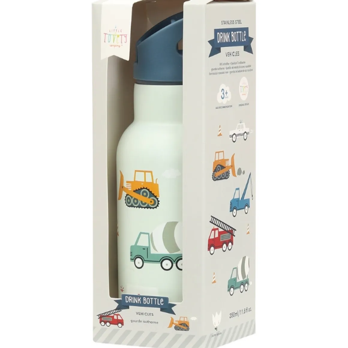 A Little Lovely Company Rvs Drinkfles Voertuigen