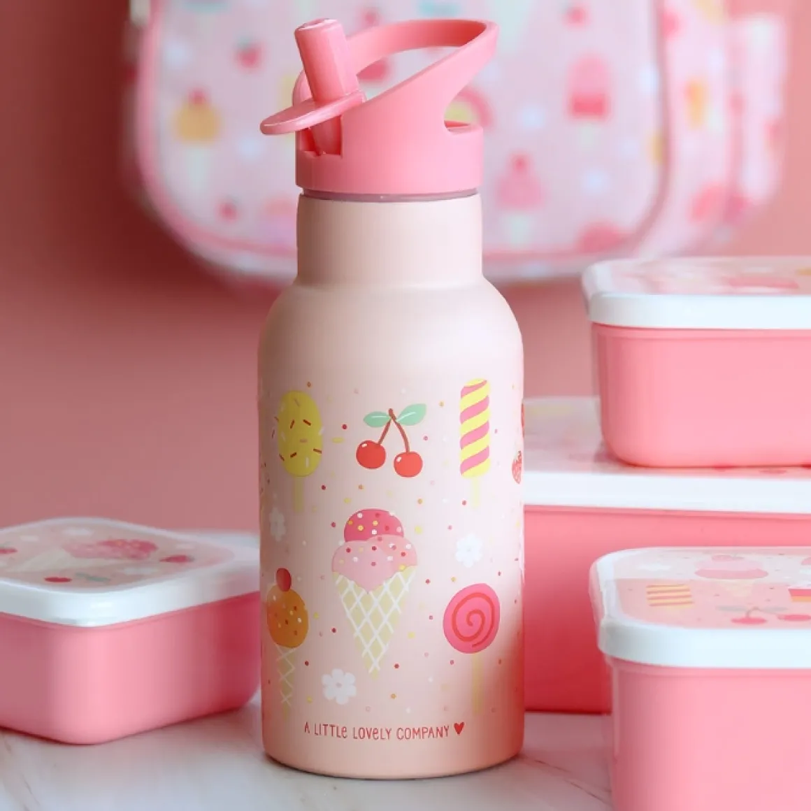 A Little Lovely Company Rvs Drinkfles Ijsjes