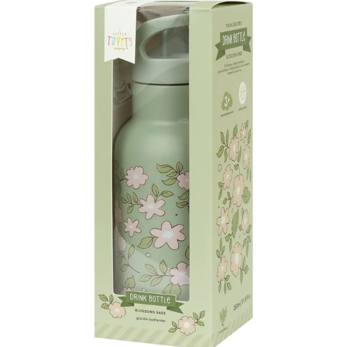 A Little Lovely Company Thermosfles Blossoms Sage