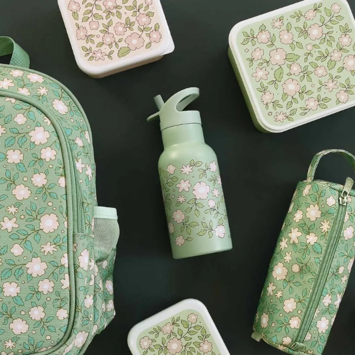 A Little Lovely Company Thermosfles Blossoms Sage