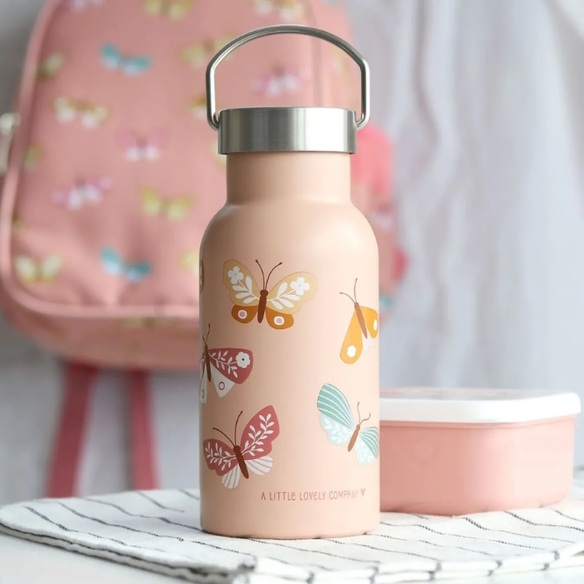 A Little Lovely Company Thermosfles Butterflies