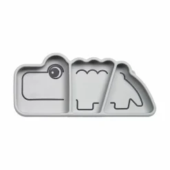 Antislip Siliconen Snackbord Croco Grijs Done By Deer