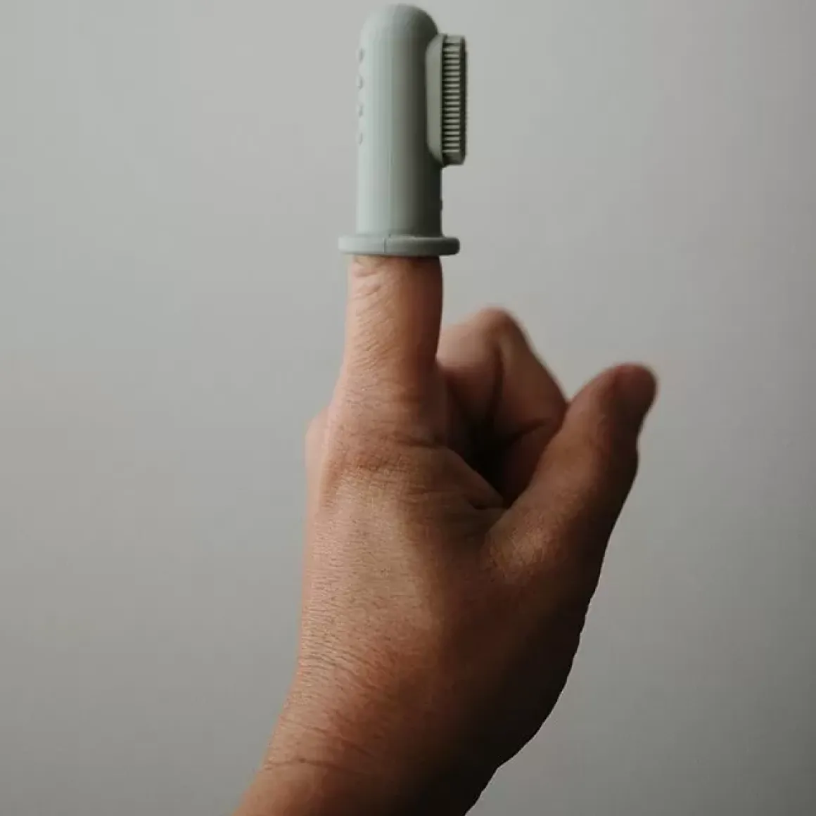 Baby Tandenborstel Shifting Sand Cambridge Blue Mushie & Co