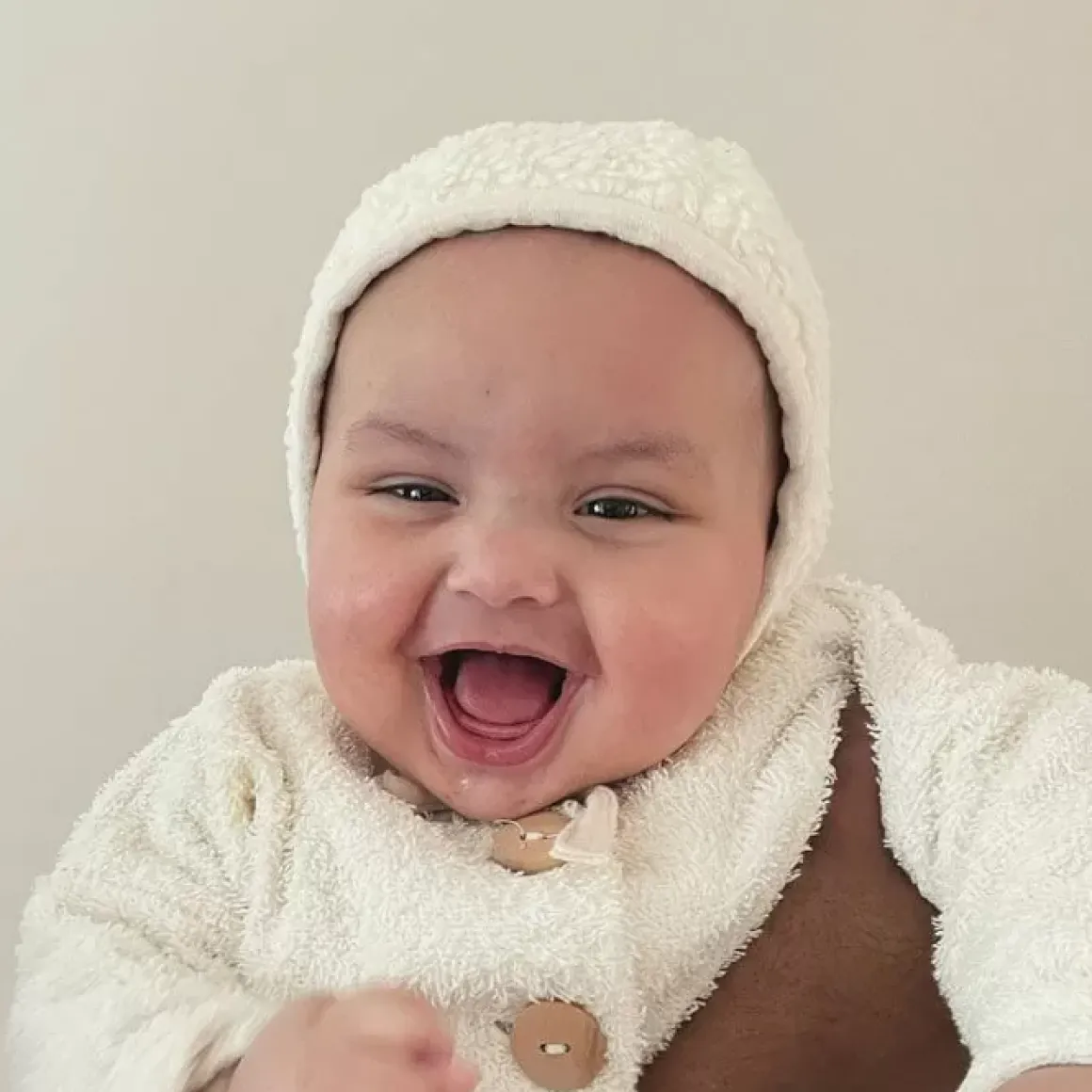 Babymuts Bonnet Teddy Ecru (0-6 Maanden) Ilmaha