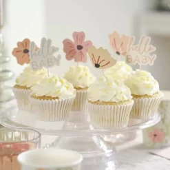 Babyshower Cupcake Prikkers | Ginger Ray - Bloemig & Zoet