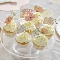 Babyshower Cupcake Prikkers | Ginger Ray - Bloemig & Zoet