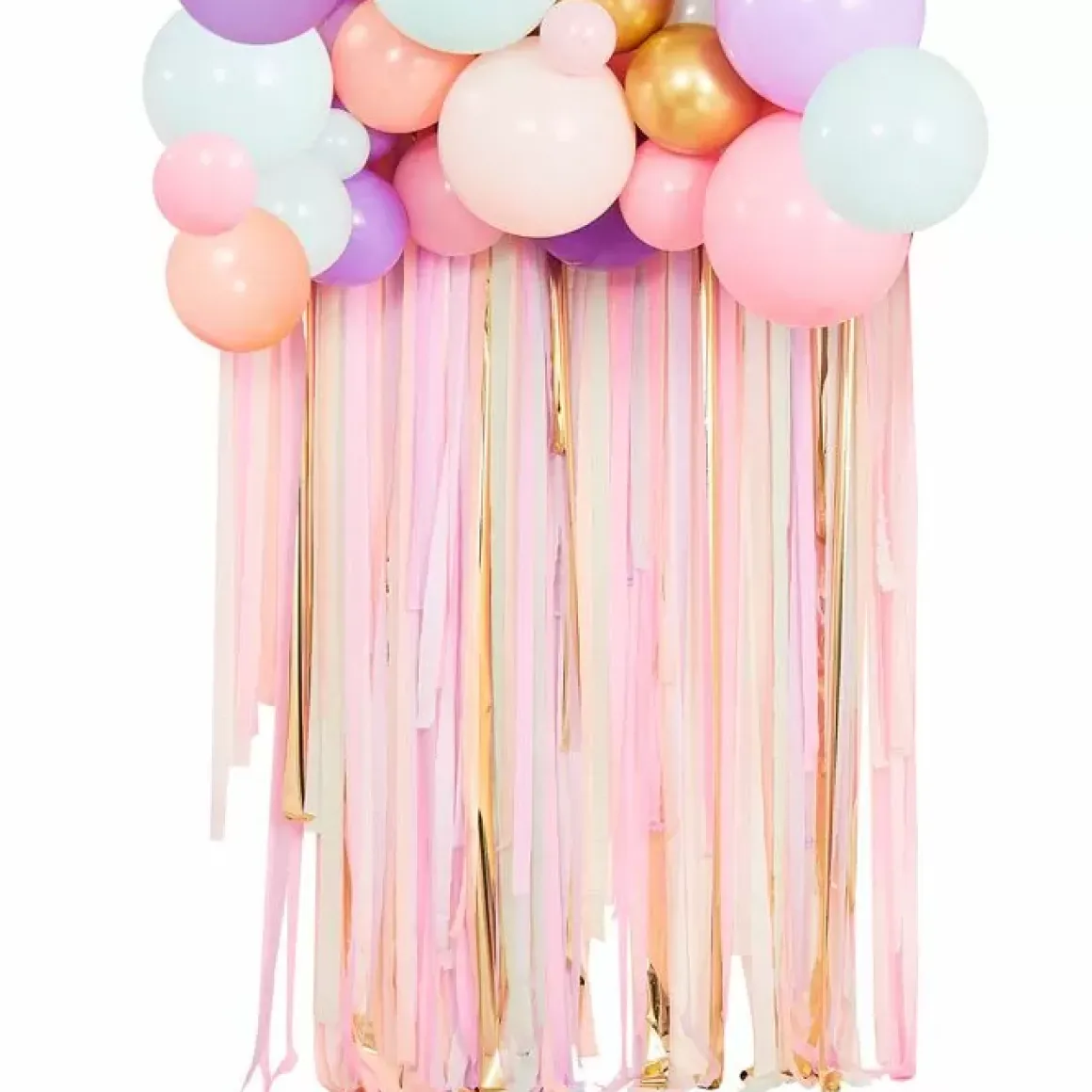 Backdrop Pastel Streamers En Ballonnen Mix It Up Ginger Ray