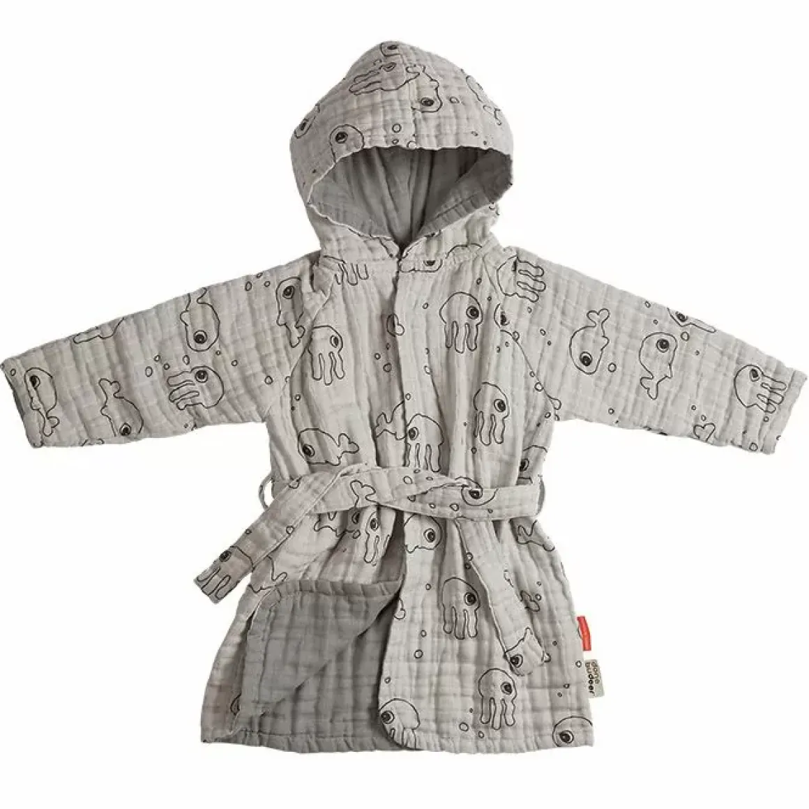 Badjas Sea Friends Grey (3-4 Jaar) Done By Deer