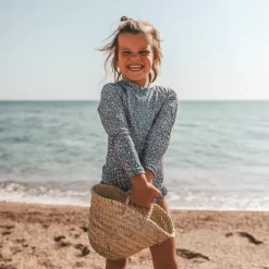 Badpak Lange Mouw Safi Flore Dusk Blue Bestellen - Salted Stories