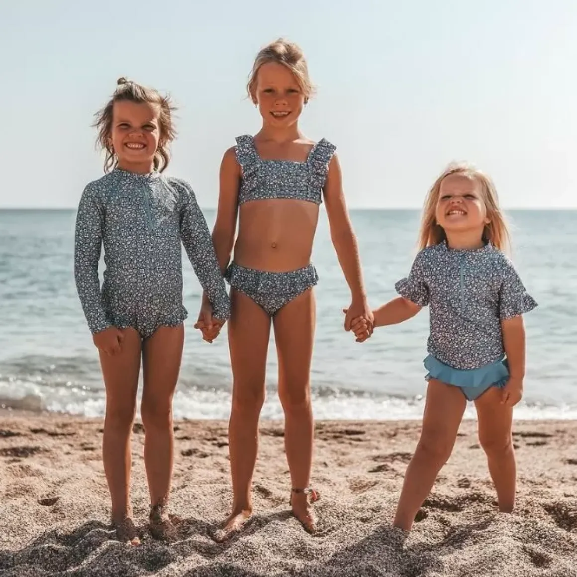 Badpak Lange Mouw Safi Flore Dusk Blue Bestellen - Salted Stories