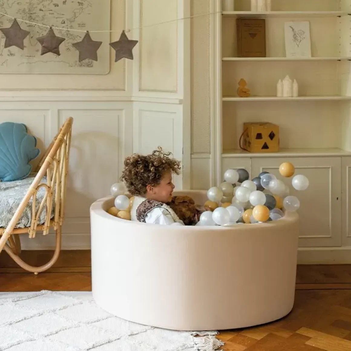 Ballenbak Xl Rond 90X40 Beige Moje