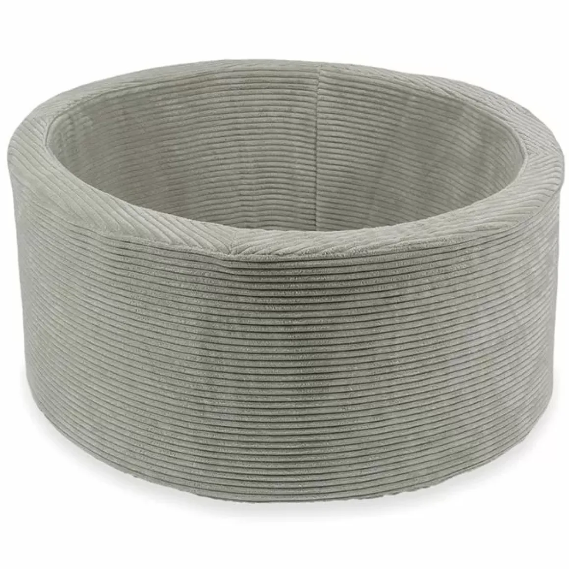 Ballenbak Xl Rond 90X40 Rib Velvet Grey Moje