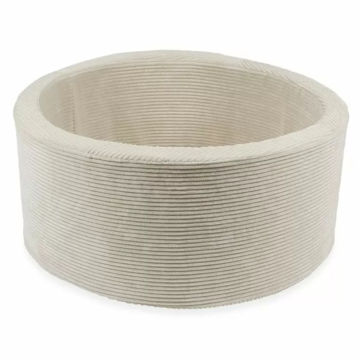 Ballenbak Xl Rond 90X40 Rib Velvet Beige Moje