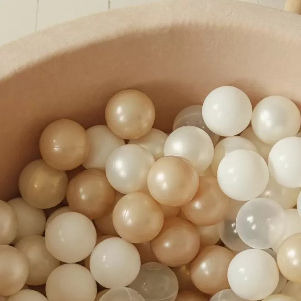 Ballenbak Xl Rond 90X40 Velvet Beige Moje