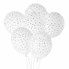 Ballonnen Handdrawn Dots Wit-Zwart (6St) House Of Gia