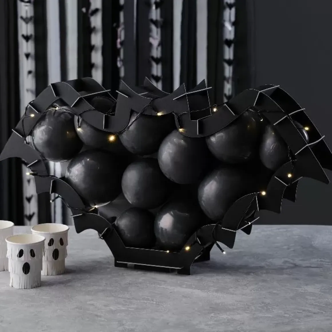 Ballonnenmozaiek Vleermuis Met Lichtjes Fright Night