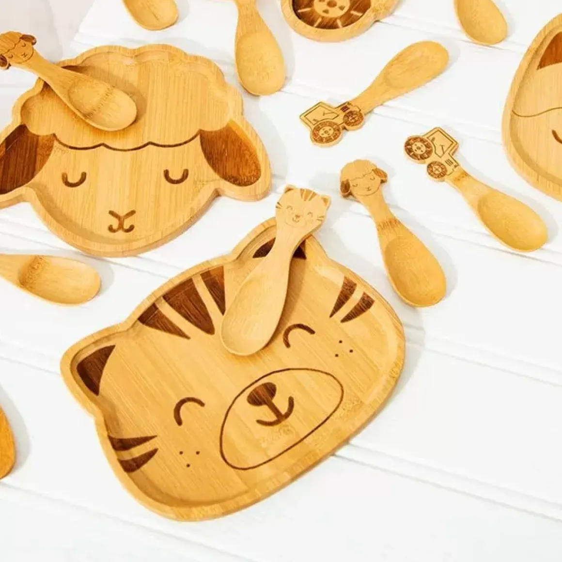 Bamboe Baby Lepels Tijger (3St) Sass & Belle