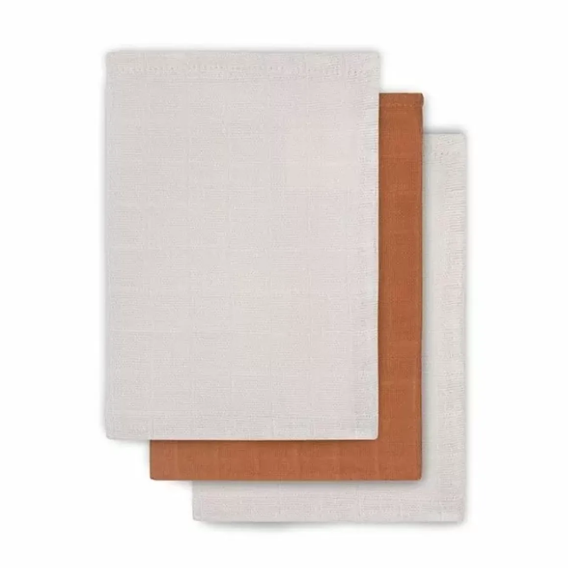 Bamboe Hydrofiele Washandjes Caramel (3St) Jollein