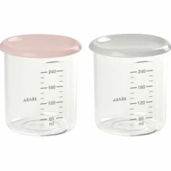Beaba Bewaarpotjes Tritan Oudroze/Grijs 240Ml (2St)