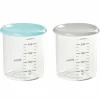 Beaba Bewaarpotjes Tritan Lichtblauw/Grijs 240Ml (2St)