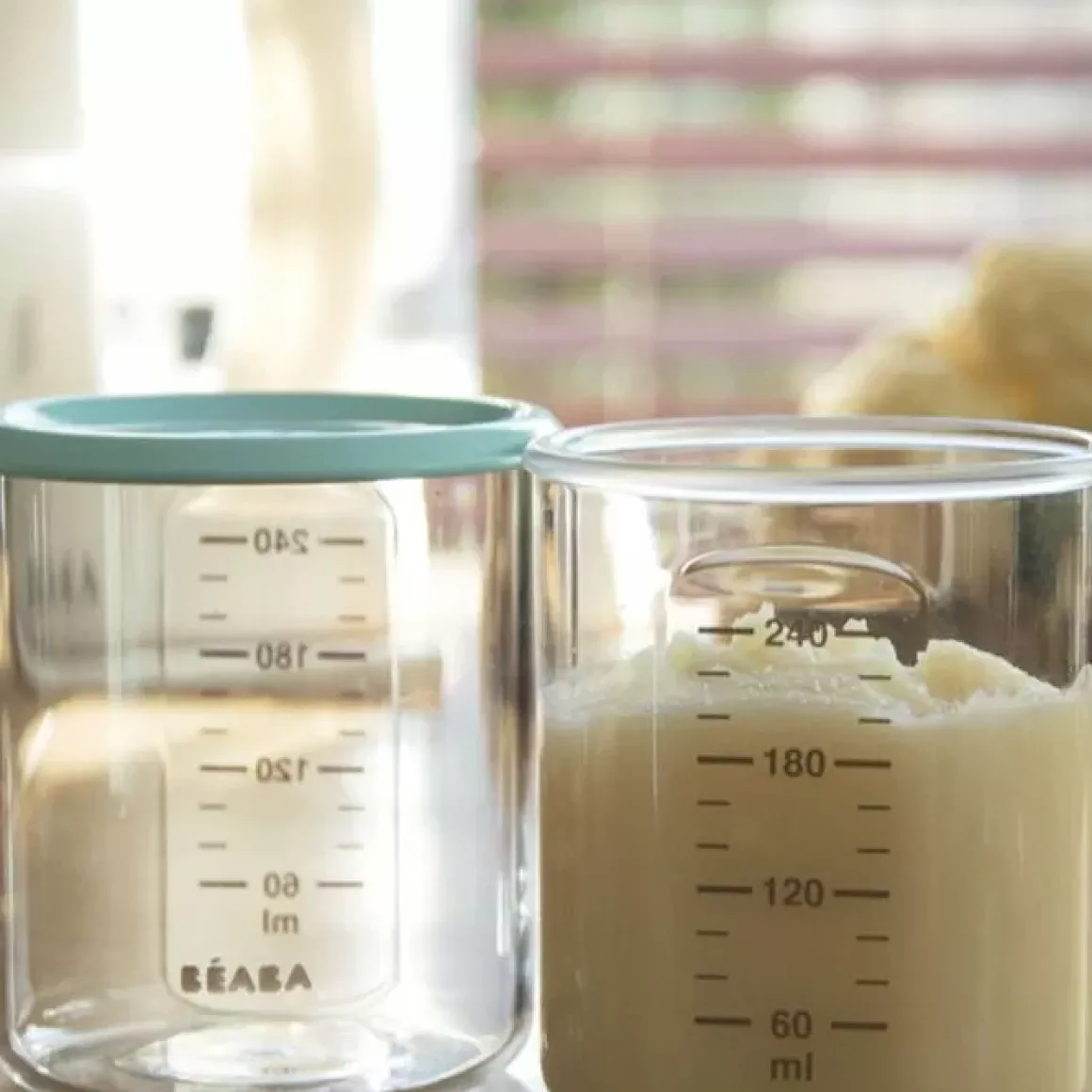 Beaba Bewaarpotjes Tritan Lichtblauw/Grijs 240Ml (2St)