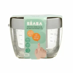 Beaba Glazen Bewaarpotje Grijs 150Ml
