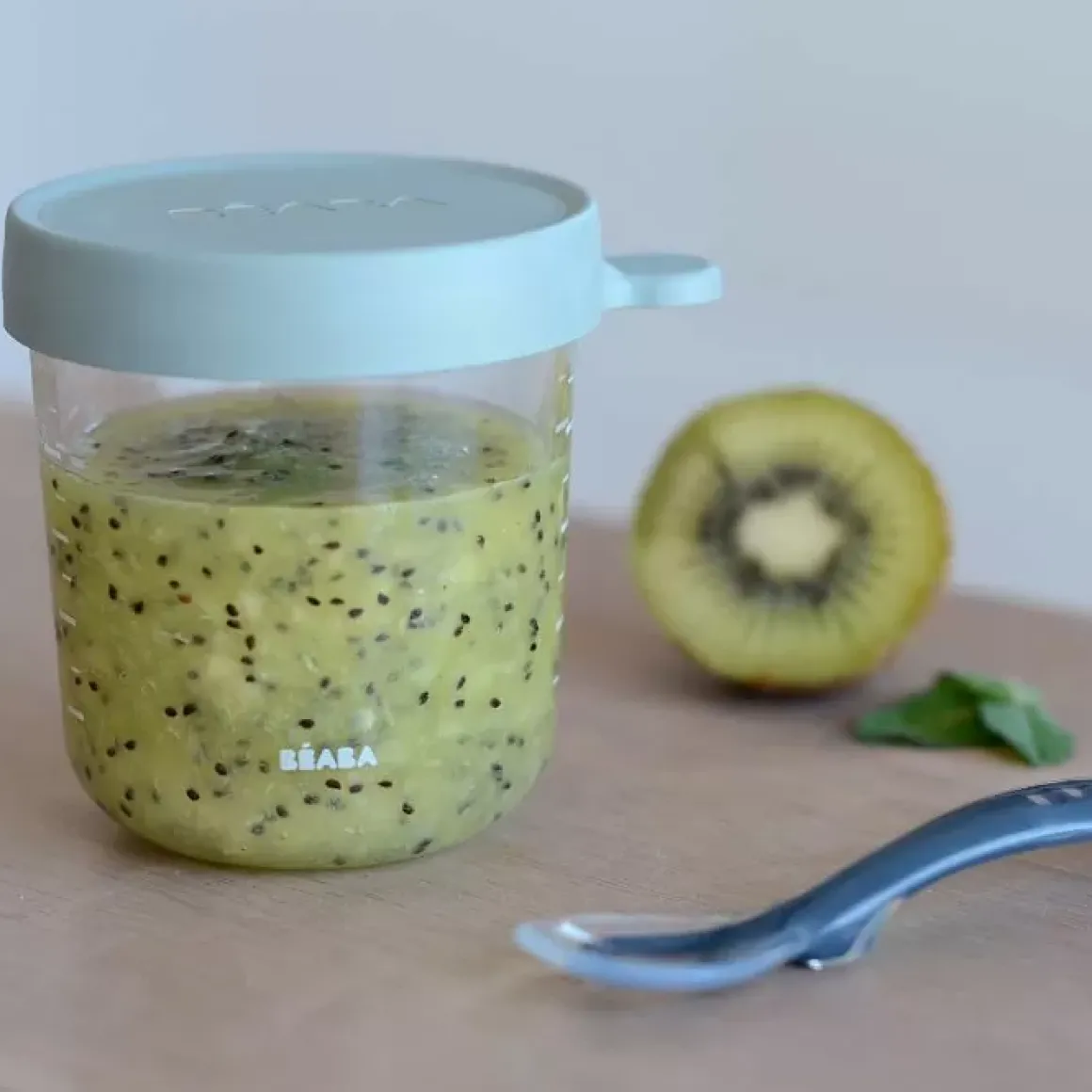 Beaba Glazen Bewaarpotje Eucalyptus Groen 250Ml