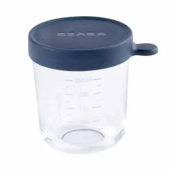 Beaba Glazen Bewaarpotje Donkerblauw 250Ml