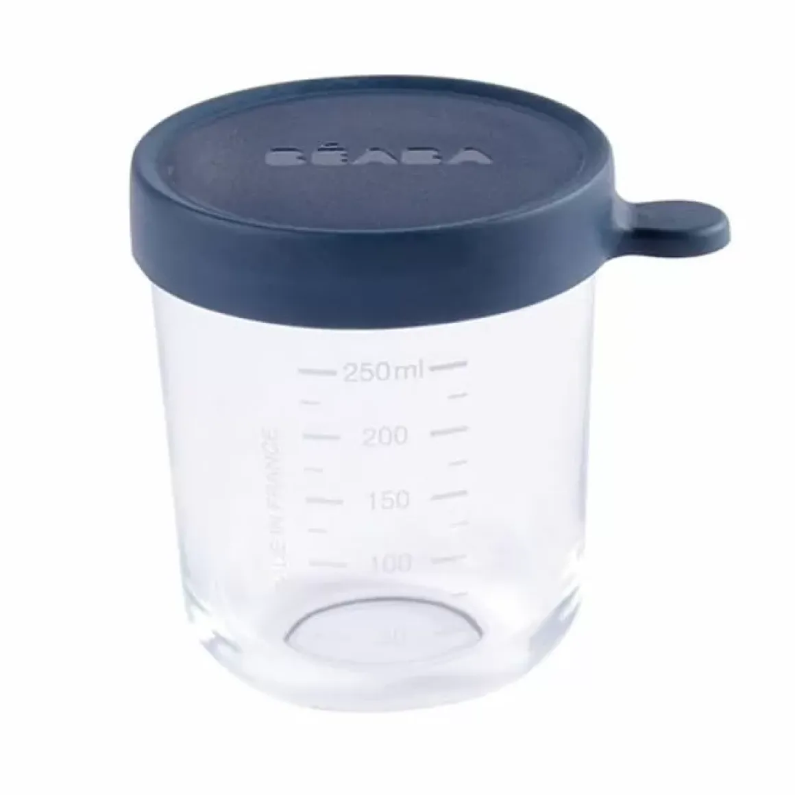 Beaba Glazen Bewaarpotje Donkerblauw 250Ml