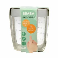 Beaba Glazen Bewaarpotje Grijs 250Ml