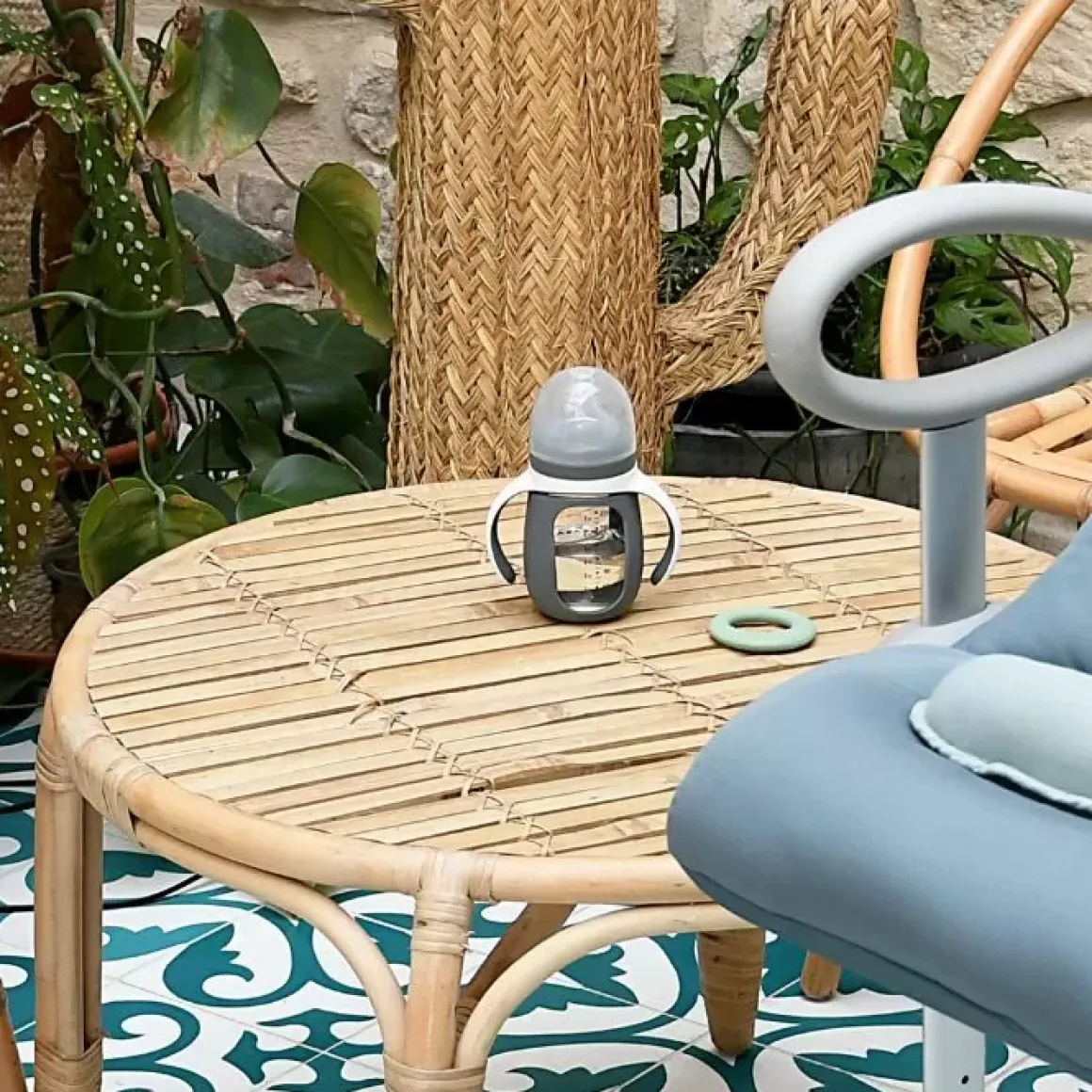 Beaba 2-In-1 Glazen Meegroeifles Grijs 210Ml