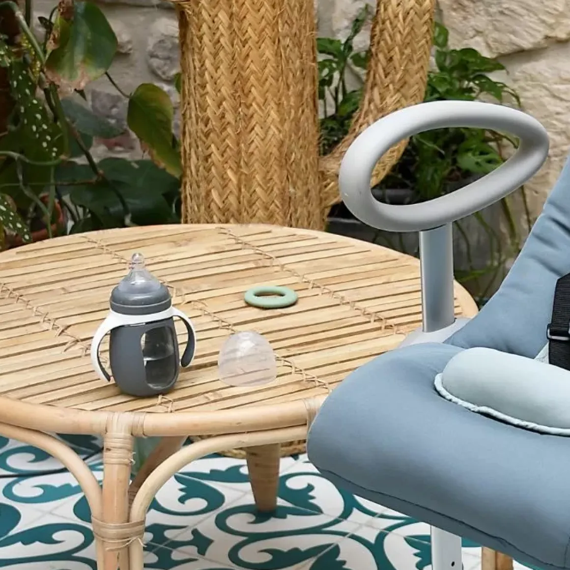 Beaba 2-In-1 Glazen Meegroeifles Grijs 210Ml