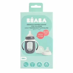 Beaba 2-In-1 Glazen Meegroeifles Grijs 210Ml