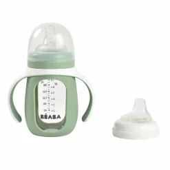 Beaba 2-In-1 Glazen Meegroeifles Groen 210Ml