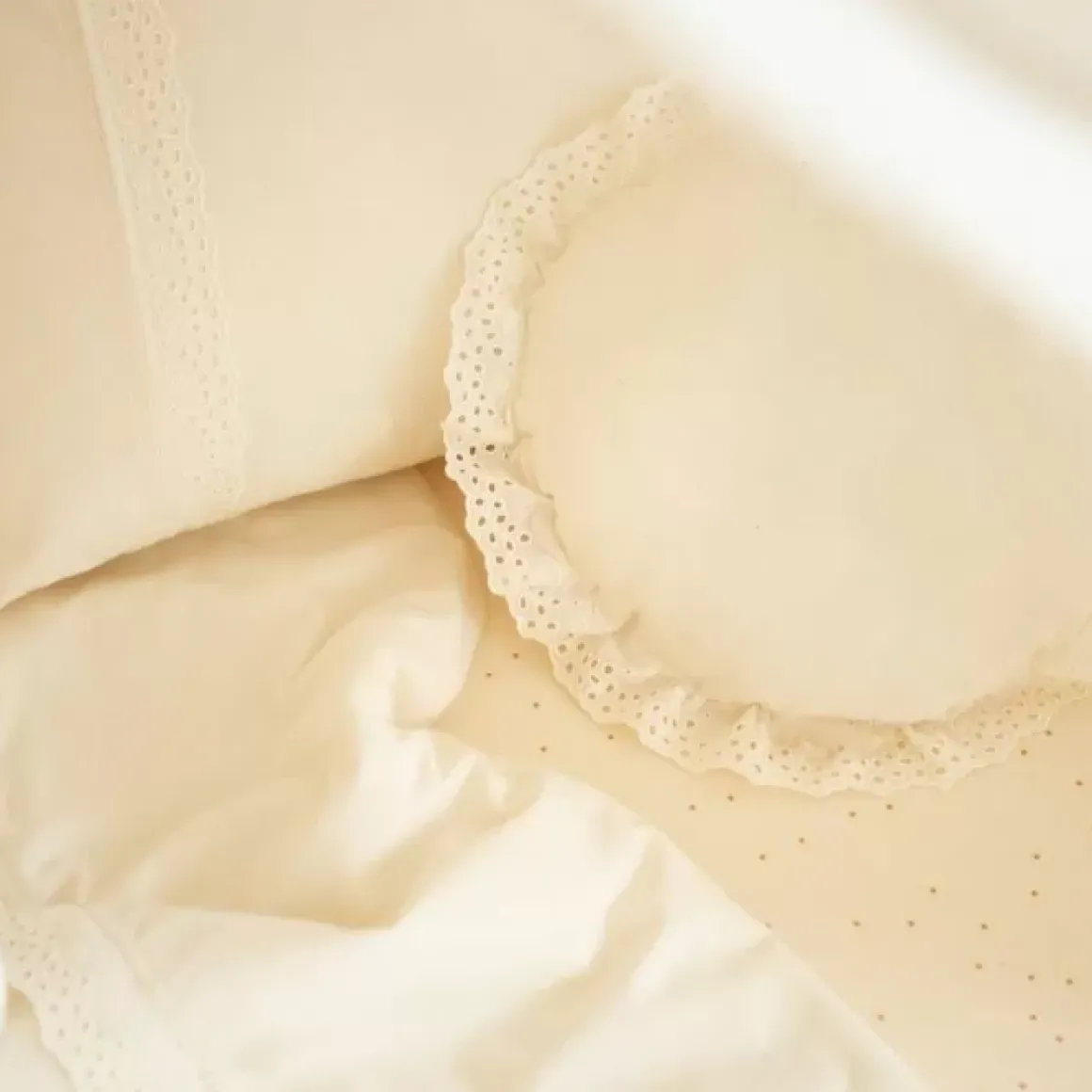 Beddengoed Junior Vera Eyelet Natural (100X150) Nobodinoz