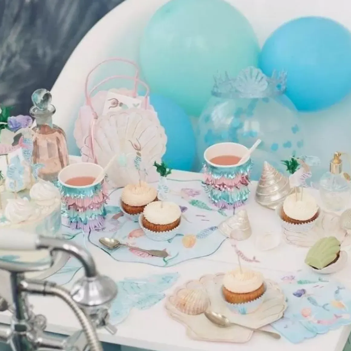 Bekertjes Fringe Mermaid Tail (8St) Meri Meri