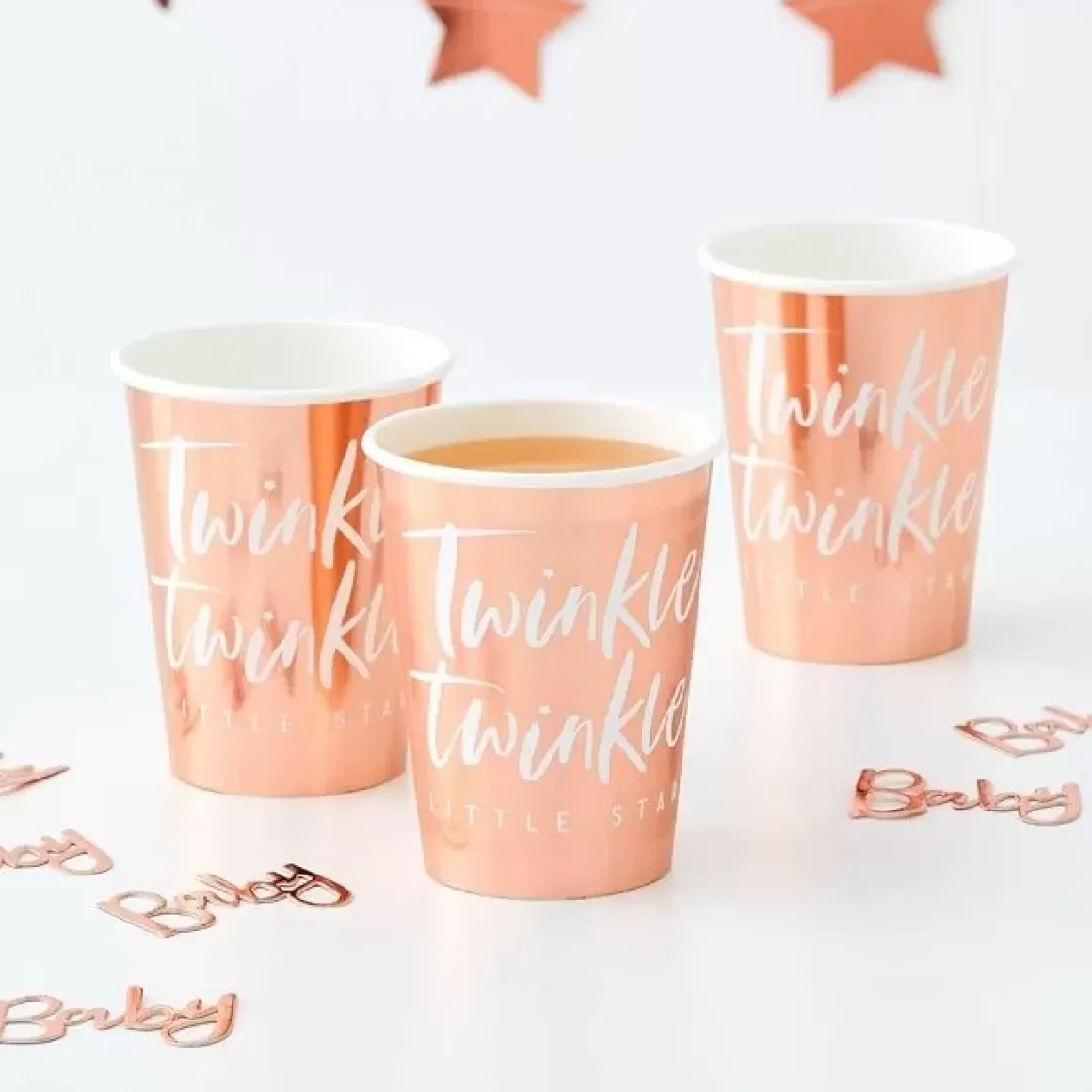 Bekertjes Rosegoud Twinkle Twinkle (8 St) Ginger Ray