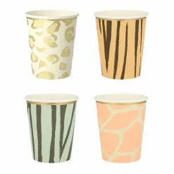Bekertjes Safari Animal Print (8St) Meri Meri