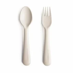 Bestek Vork En Lepel Ivory Mushie
